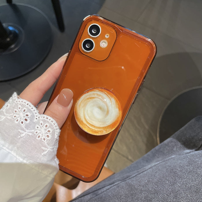 Wholesale Coffee Cappuccino Retractable Phone Holder MOQ≥2 JDC-PS-XDS005