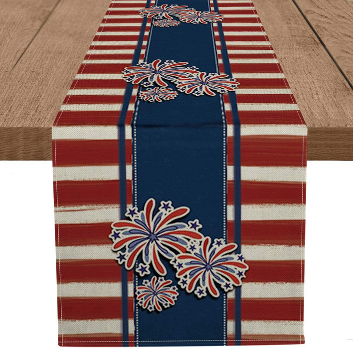Wholesale 4th of July Independence Day Linen Dinner Table Coaster MOQ≥2 JDC-TC-OuH003