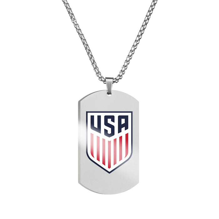 Wholesale Necklace Stainless Steel World Cup Color Printing Military Brand MOQ≥2 JDC-NE-HuanYu006