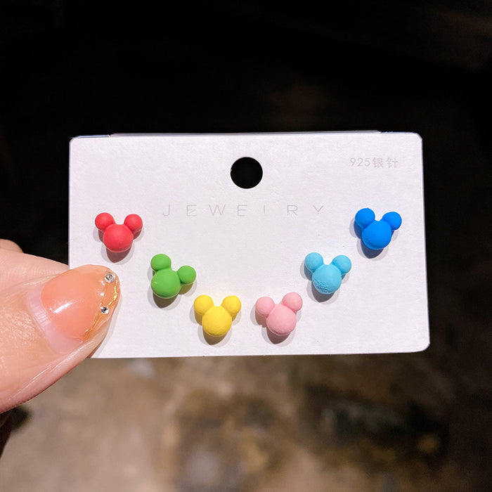 Wholesale Plastic Small Flower Hyun Ya Candy Color Flower Earrings JDC-ES-juzi004