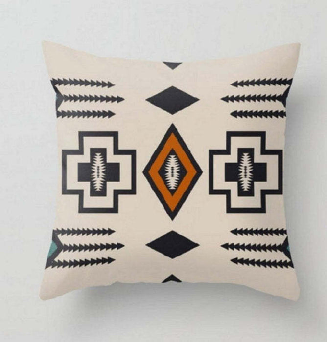Wholesale Simple Geometric Pattern Cotton Linen Pillowcase MOQ≥3 JDC-PW-Yuer006