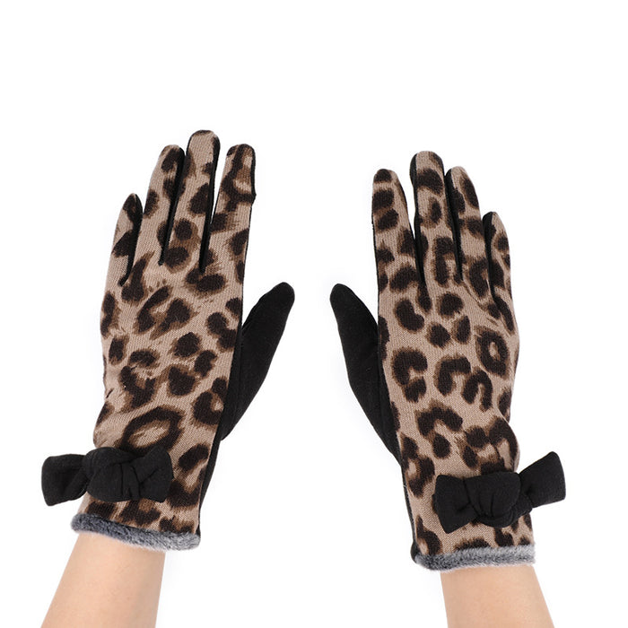 Wholesale Gloves Wool Houndstooth Plus Fleece Windproof Outdoor Cycling JDC-GS-XTian002