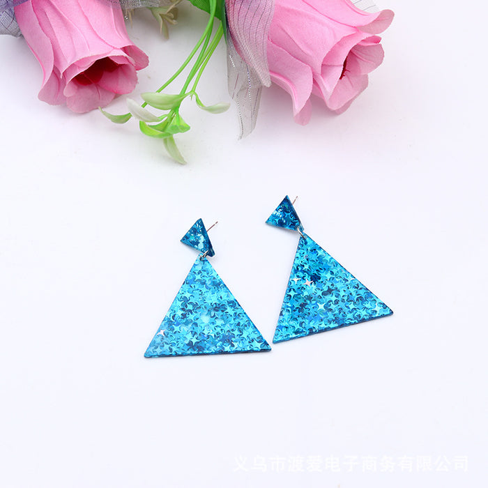 Wholesale Earrings Acrylic Simple Geometric Water Drops Stars JDC-ES-Duai049