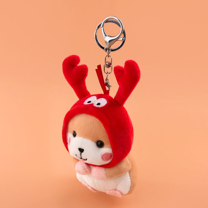 Wholesale Keychains Plush Alloy Hamster Figure MOQ≥2 JDC-KC-JiaQi001