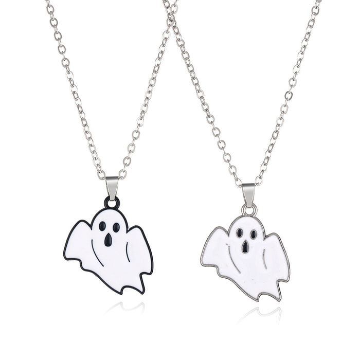 Wholesale Necklace Alloy Enamel Halloween Cartoon Friends Couple Set MOQ≥2 JDC-NE-YuanQ002
