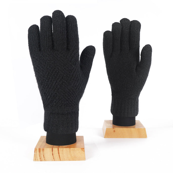Wholesale Gloves Acrylic Winter Double Layer Warm Touch Screen JDC-GS-HongX001