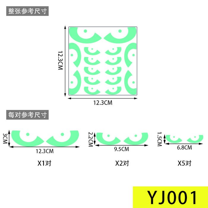 Wholesale stickers fluorescent PVC horror halloween MOQ≥2 JDC-ST-BOC003