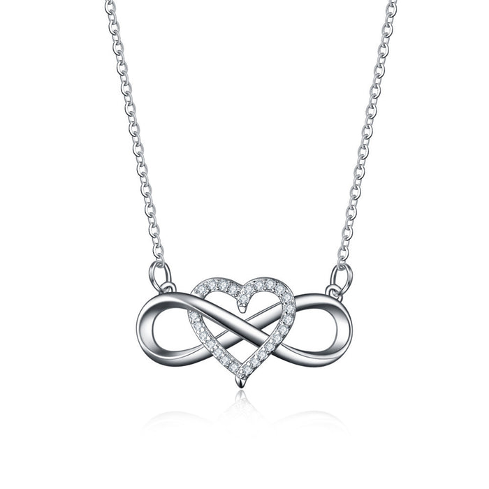Wholesale Gold Love Lucky Number 8 Diamond Pendant Necklace JDC-NE-JYS044