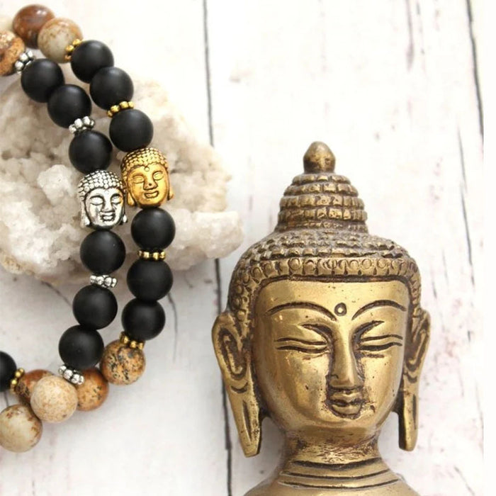 Wholesale Men's Bracelet Jewelry Buddha Beads Buddha Head Bracelet JDC-BT-LonR006