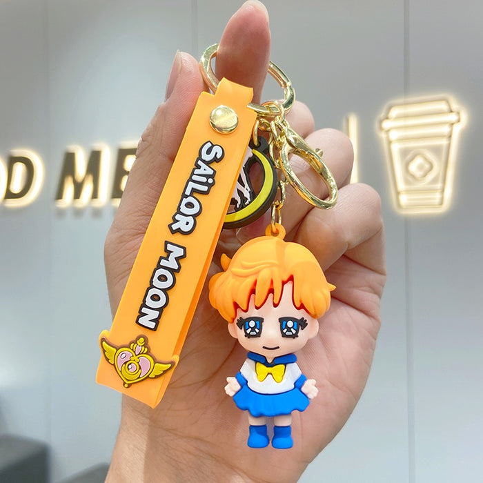 Keychains al por mayor para mochilas Sailor Moon Cartoon Key Chain Pareja Oro MOQ≥2 JDC-KC-YDAO028