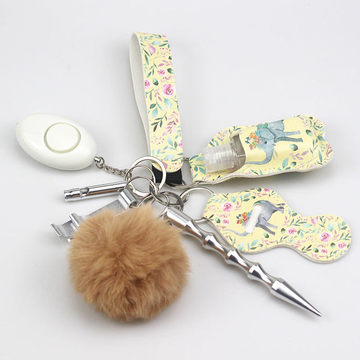 Wholesale Keychain Artificial Leather Cartoon Hairball Keychain MOQ≥2 JDC-KC-ChaoH083