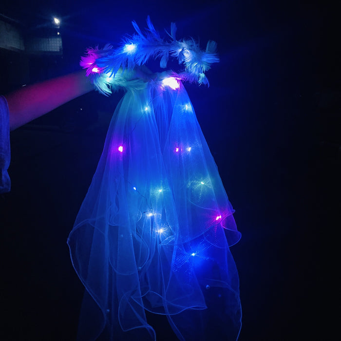 Wholesale glowing feather veil LED toys M0Q≥2pcs JDC-FT-MiaoY001