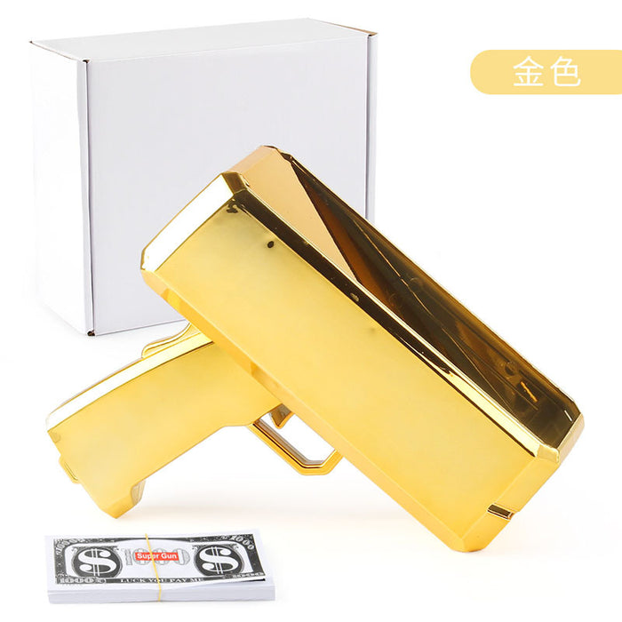 Wholesale Electric Toy Gold Version US Dollar Jet Money Gun MOQ≥2 JDC-FT-XDYP001