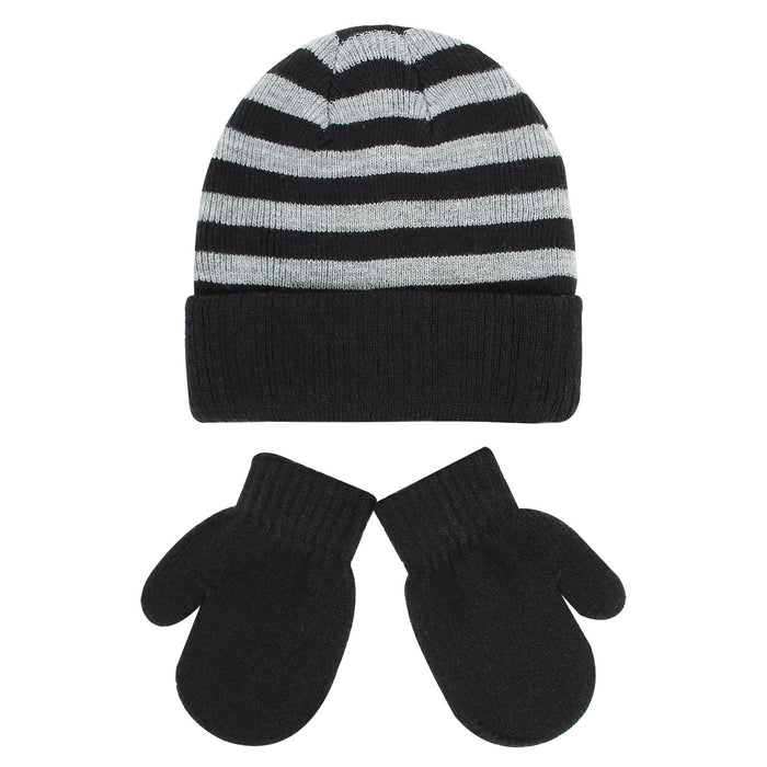 Guantes de guantes para niños calientes de lana a rayas al por mayor MOQ≥2 JDC-FH-XMI012