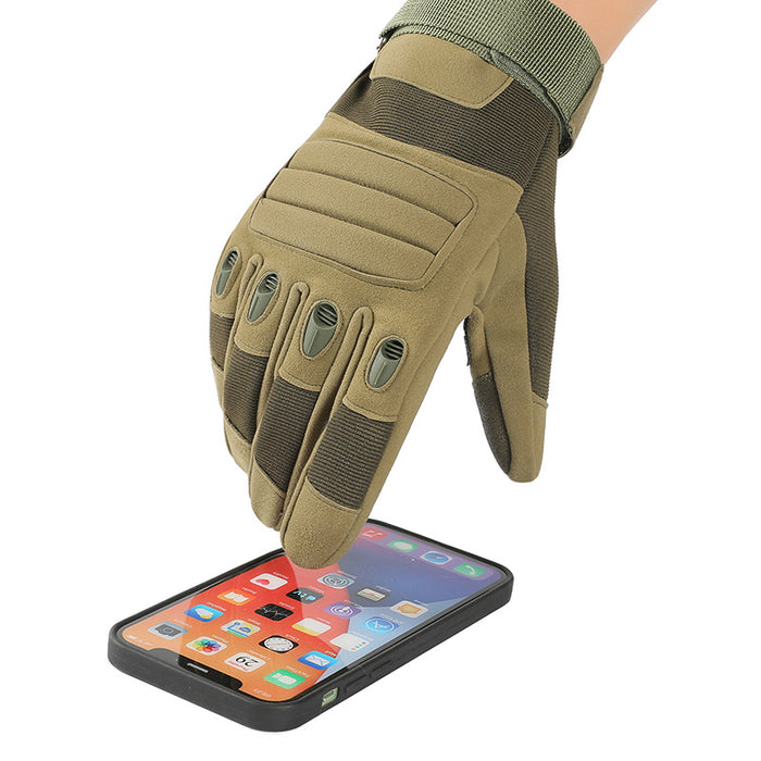 Wholesale Gloves Acrylic Fiber Soldier Full Finger Half Finger Cut Joint Touch Screen MOQ≥2 JDC-GS-GuangJ005
