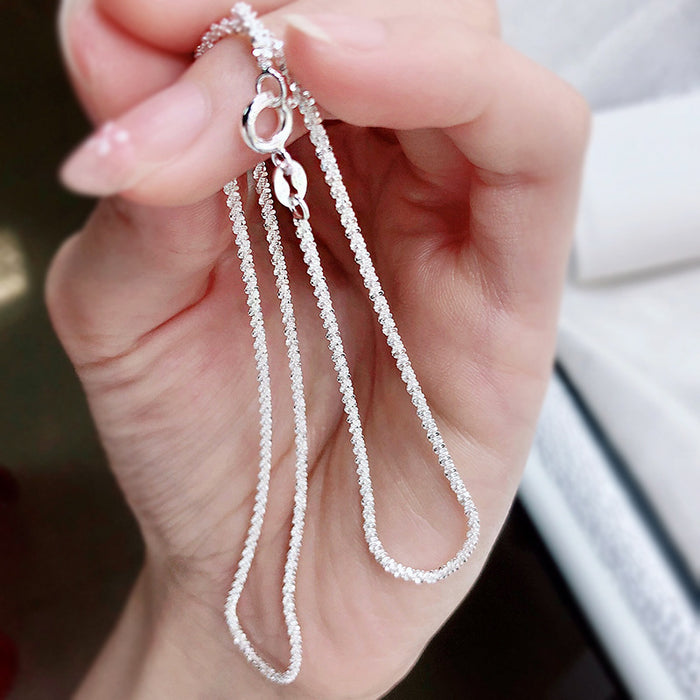 Wholesale Necklaces S925 Silver Sparkling Glitter Clavicle Chain JDC-NE-PREMMJ001
