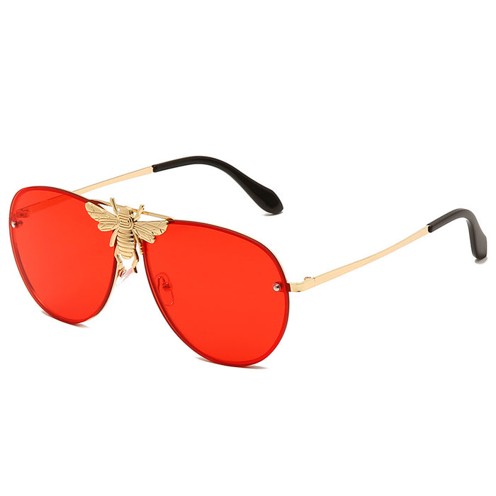 Wholesale metal sunglasses men and women couple sun protection MOQ2≥2 JDC-SG-GuiM013