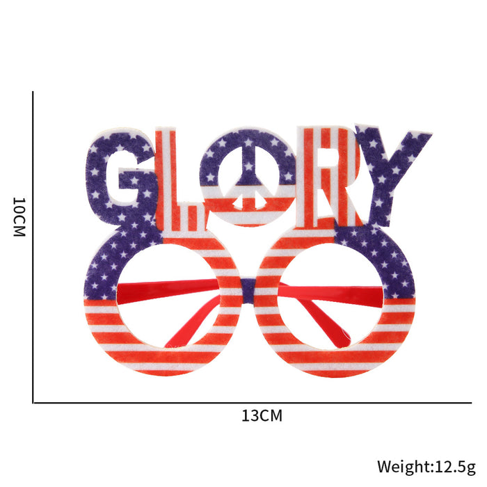 Wholesale 4th of July Independence Day Glasses American National Day Party Flag Glasses Frames JDC-SG-BaoF001
