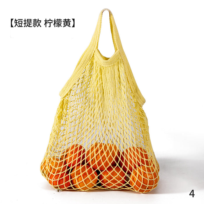 Wholesale Decoration Tote Bag Cotton Supermarket Vegetable and Fruit Net Pocket MOQ≥2 JDC-HB-ShenT001