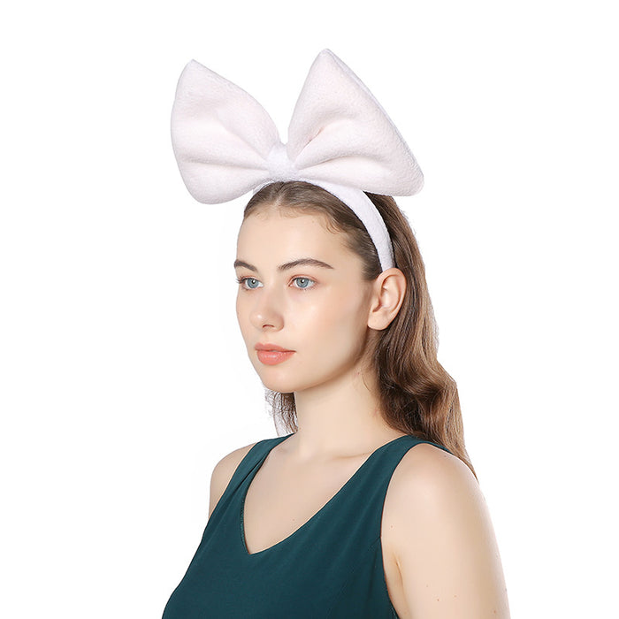 Wholesale Headband Plush Big Bow Cute Exaggerated MOQ≥3 JDC-HD-ZhenY001