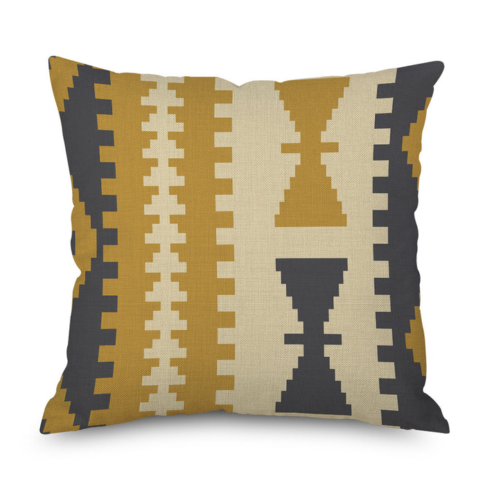 Wholesale Simple Geometric Linen Throw Pillowcase JDC-PW-Mengq004