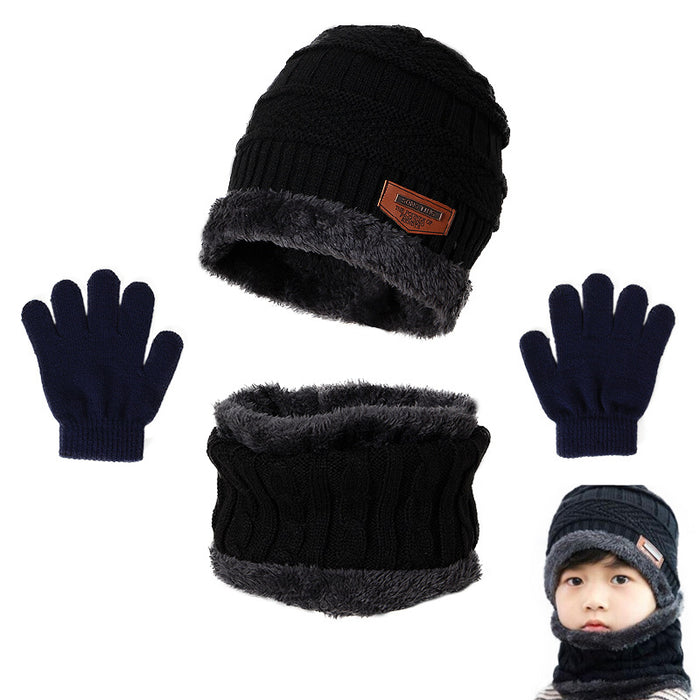 Wholesale Hat Wool Warm Children Scarf Gloves 3 Three-piece Set JDC-FH-Shengs005