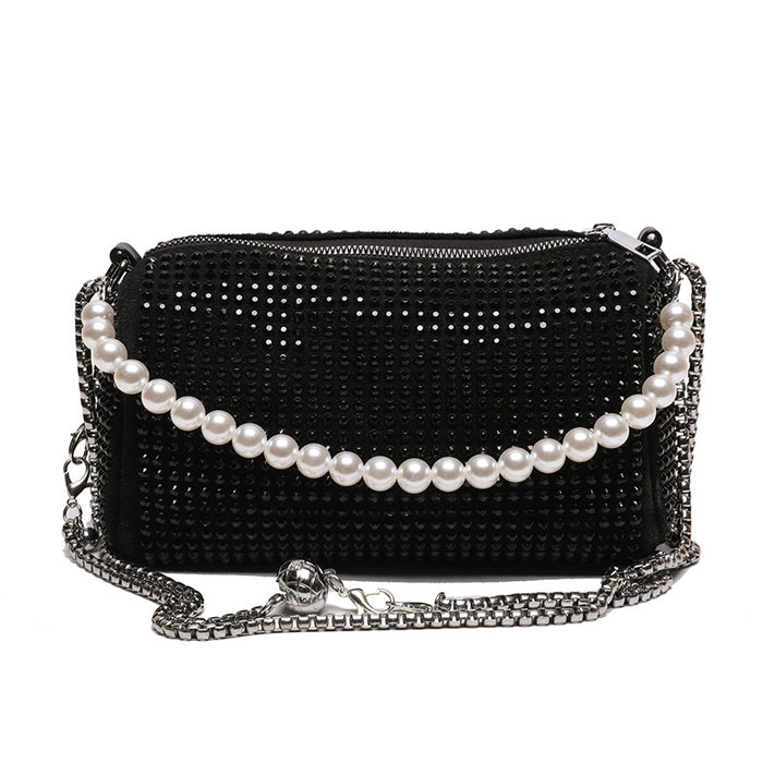Wholesale Shoulder Bag Polyester Small Golden Ball Chain With Drill Messenger Bag JDC-SD-Suok003