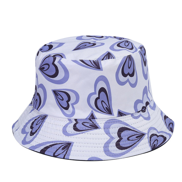 Wholesale Summer Printed Bucket Hat Outdoor Double Sided Sunscreen Visor JDC-FH-YueH001
