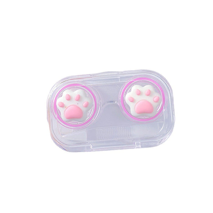 Wholesale Cartoon Cat Claw Contact Lens Case Plastic Portable (M) MOQ≥2 JDC-GA-Qingdu003