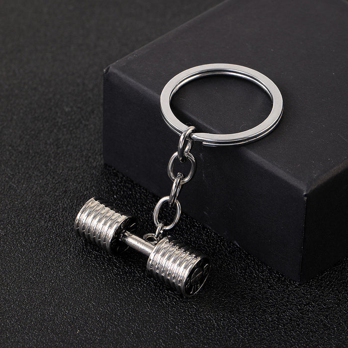 Wholesale Dumbbell Keychain Couple Pendant Keyring MOQ≥2 JDC-KC-ZJ008