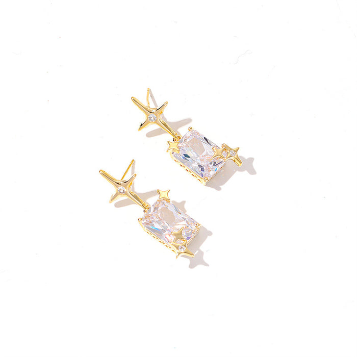 Wholesale Earrings Alloy Rhinestone Personality Star Zircon JDC-ES-GuTe009