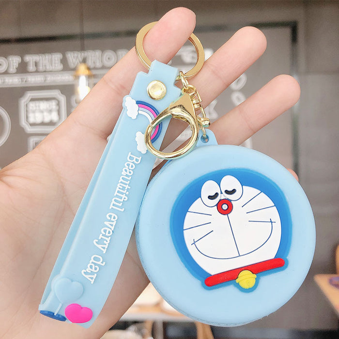 Wholesale creative cartoon portable coin purse keychain pendant silicone JDC-KC-MeiZ019