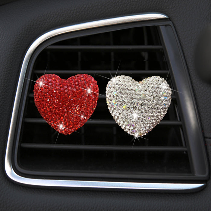 Accesorios de automóviles al por mayor Aire acondicionado de aire acondicionado Aromaterapia Clips decorativos Diamond Hearts JDC-CA-ZNYK024