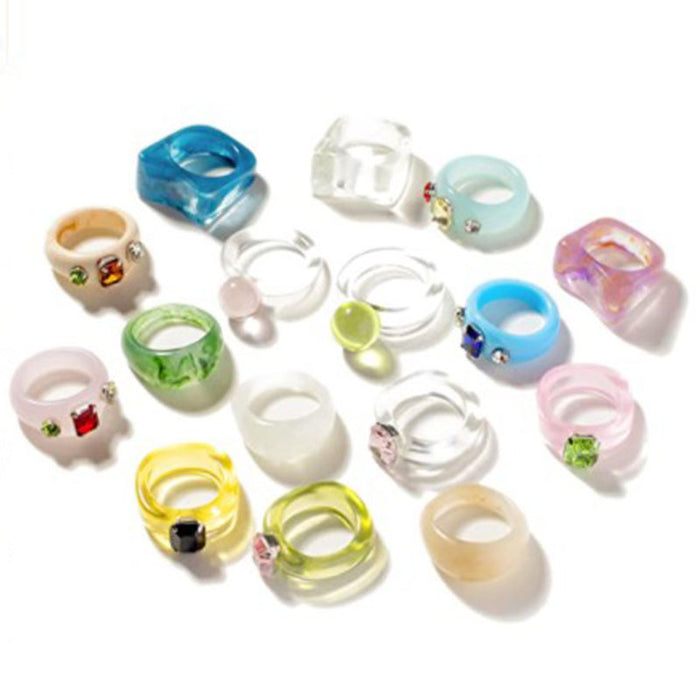 Jewelry WholesaleWholesale Fancy Color Diamond Transparent Fruit Ring Set JDC-RS-Yunhe003 Rings 芸禾 %variant_option1% %variant_option2% %variant_option3%  Factory Price JoyasDeChina Joyas De China