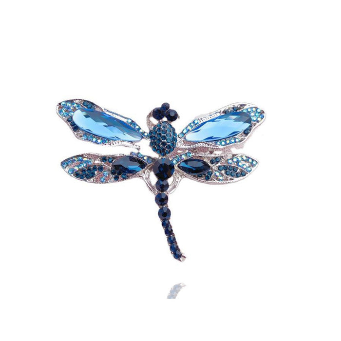 Wholesale Vintage Brooch Pin Big Dragonfly Brooch Silk Scarf Buckle with Diamonds MOQ≥2 JDC-BC-NiM001