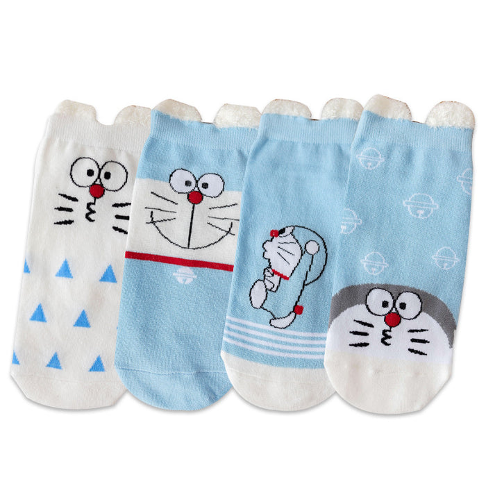Wholesale socks summer cute cartoon personality three-dimensional ears light mouth blue boat socks JDC-SK-CYu011