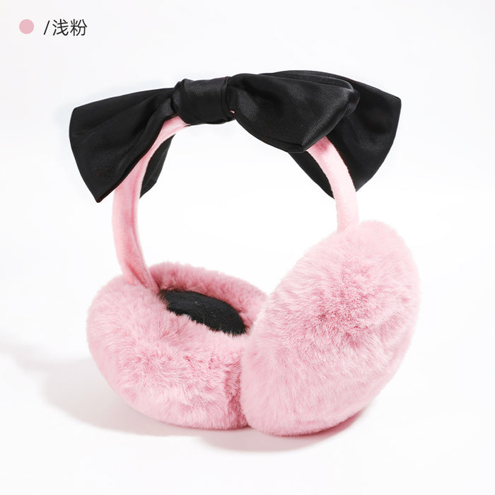 Wholesale Earmuff Imitation Mink Hair Ball Warm Foldable Fashion Bow MOQ≥2 JDC-EF-ShenD008
