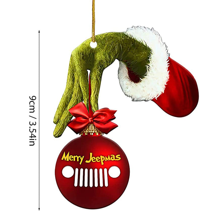 Wholesale Decorative Acrylic Christmas Tree Cartoon Double Sided Printing Pendant JDC-DCN-CaiXin004