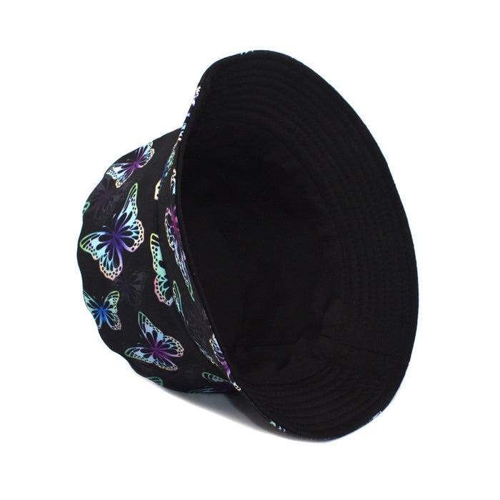 Tela de sombrero al por mayor colorida colorida mariposa estampada moq≥2 jdc-fh-shunma006