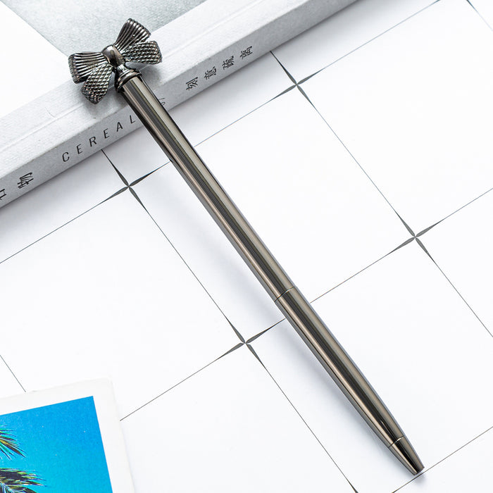 Wholesale Ballpoint Pen Plastic Bow Knot Shaped Twist Pen MOQ≥2 JDC-BP-Huah092