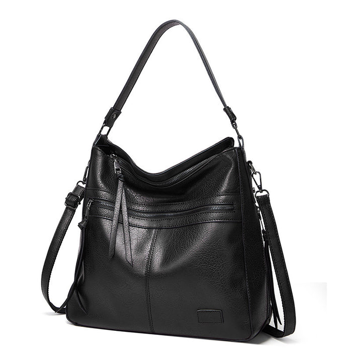 Wholesale Shoulder Bag PU Soft Leather Tote Bag Large Capacity Diagonal JDC-SD-Sijie004