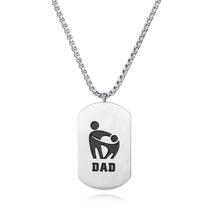 Wholesale Father's Day Dabing Stainless Steel Necklace JDC-NE-TJin001