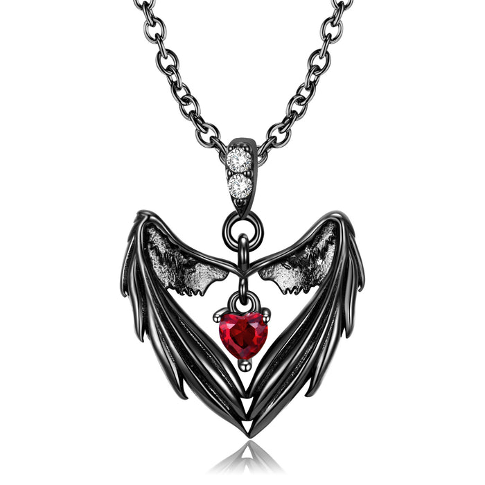 Wholesale Pendant Silver Heart Wings MOQ≥2 JDC-PT-Derun001
