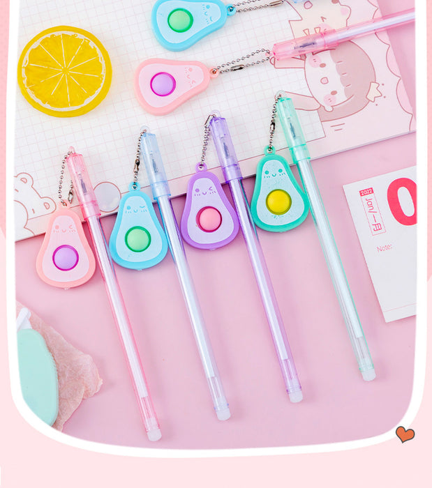 Wholesale Candy Color Cute Pendant Pen Creative Butter Gel Pen Black JDC-BP-JinL005