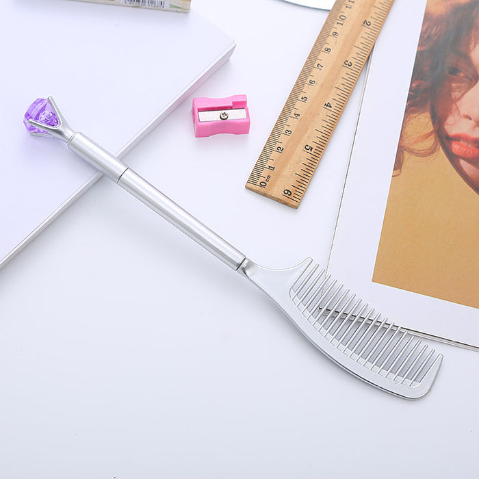 Wholesale Diamond Comb Shape Plastic Ballpoint Pen JDC-BP-Liuj014