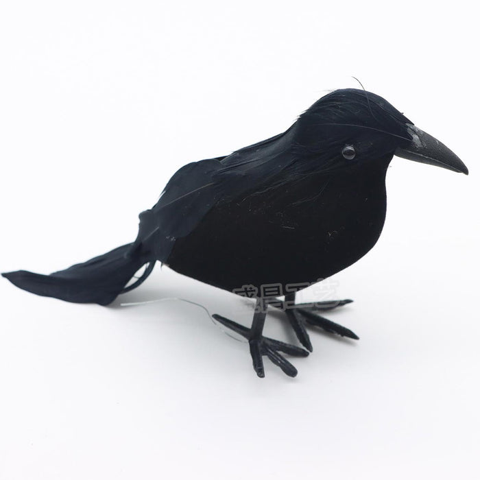 Simulación de espuma decorativa al por mayor Crow Black Halloween Ornament MOQ≥12 JDC-DCN-SHENGC002