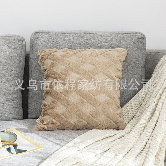 Wholesale Seam Rabbit Fur Pillowcase JDC-PW-Yichen016