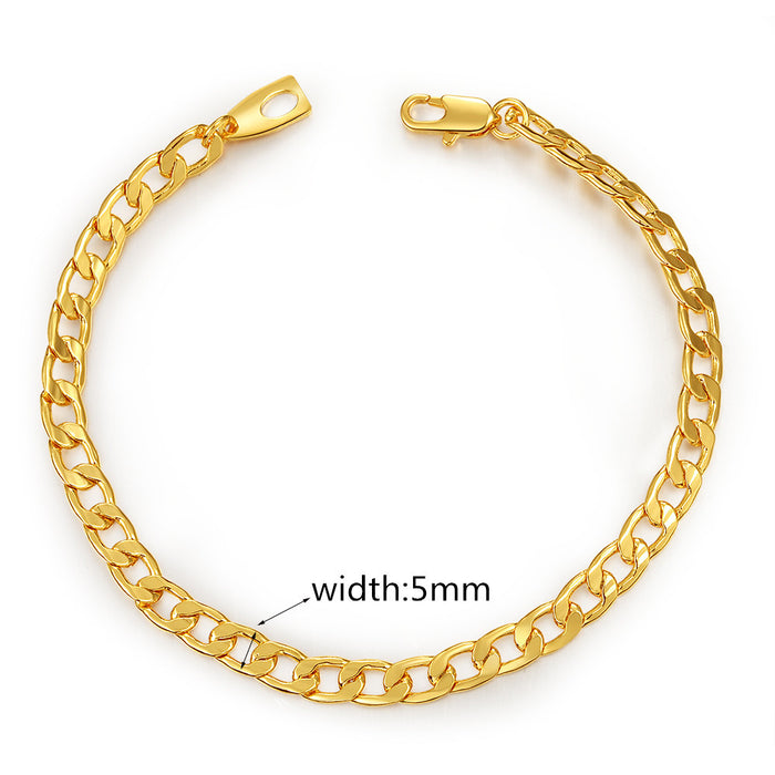 Wholesale Gold Plated Bracelet Men's Cuban Chain JDC-BT-TianM001