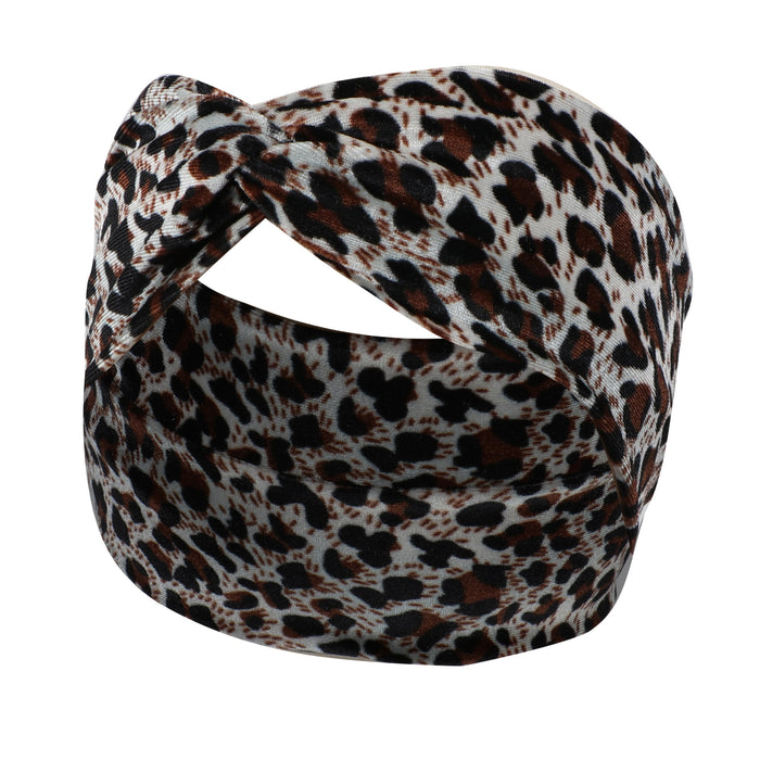 Wholesale Headband Gold Velvet Print Leopard Print Wide Edge Face Wash MOQ≥2 JDC-HD-FanM008