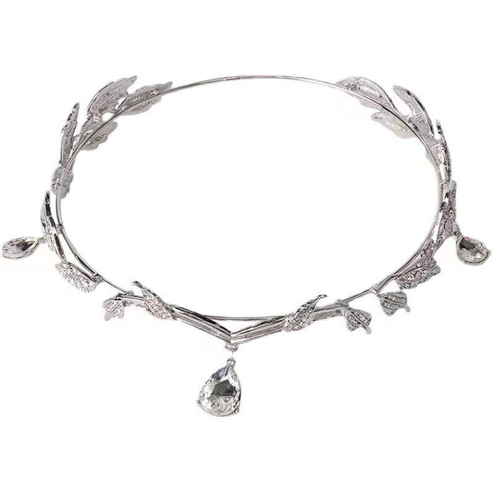 Aleación de diadema al por mayor Diamond Bride Crown Cejas colgante JDC-HD-Shangn001